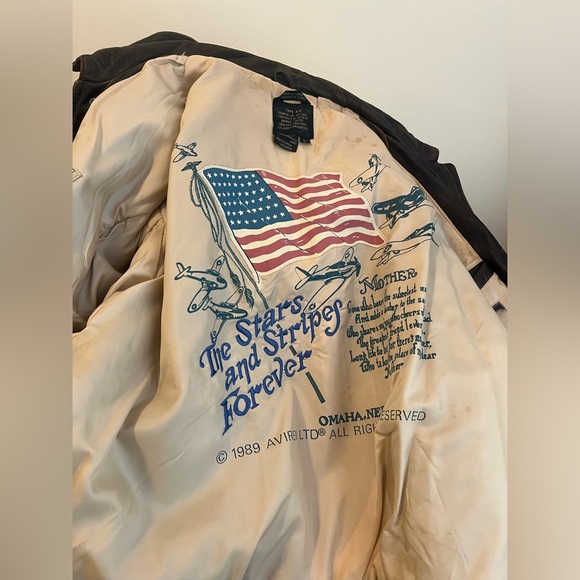 Vintage Avirex Leather Pilot Bomber Jacket - Picture 10 of 10